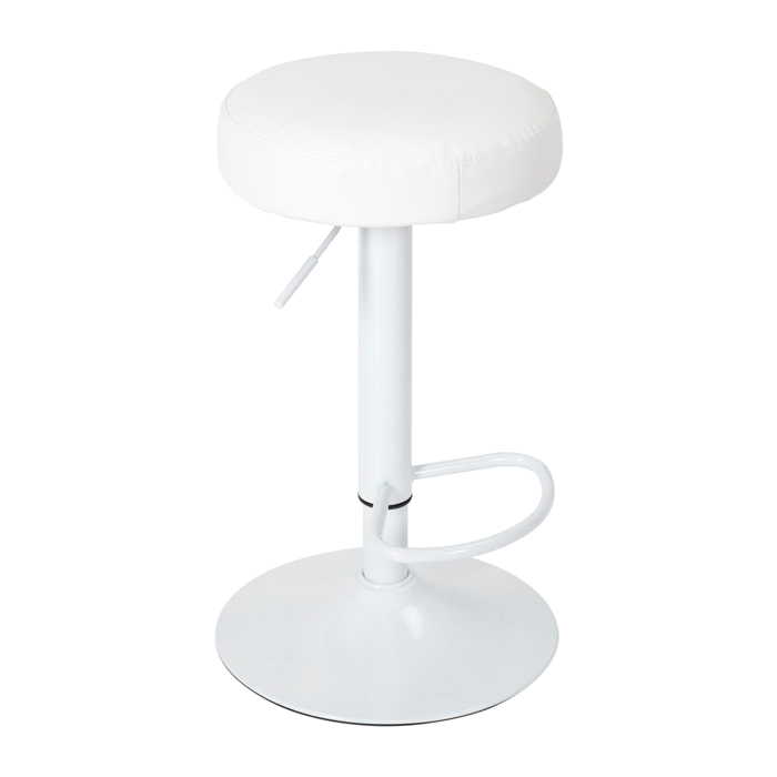 Tabouret De Bar Reglable Mumford Blanc - Lot De 2