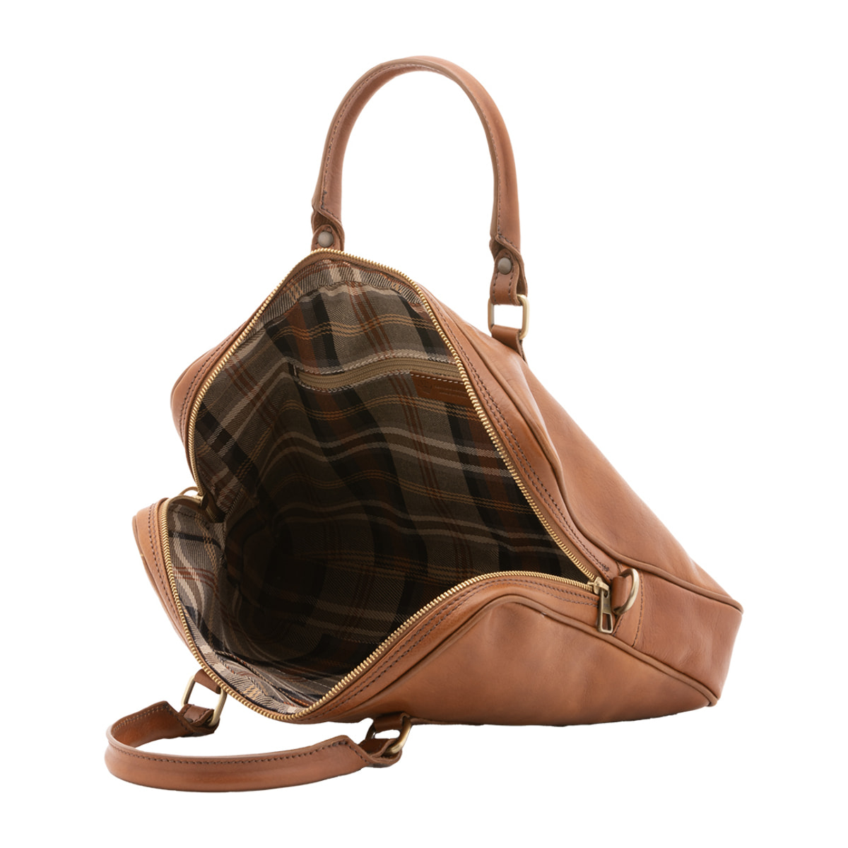 Borsa a mano  unisex In Vera pelle Made in Italy 37x31x6 cm