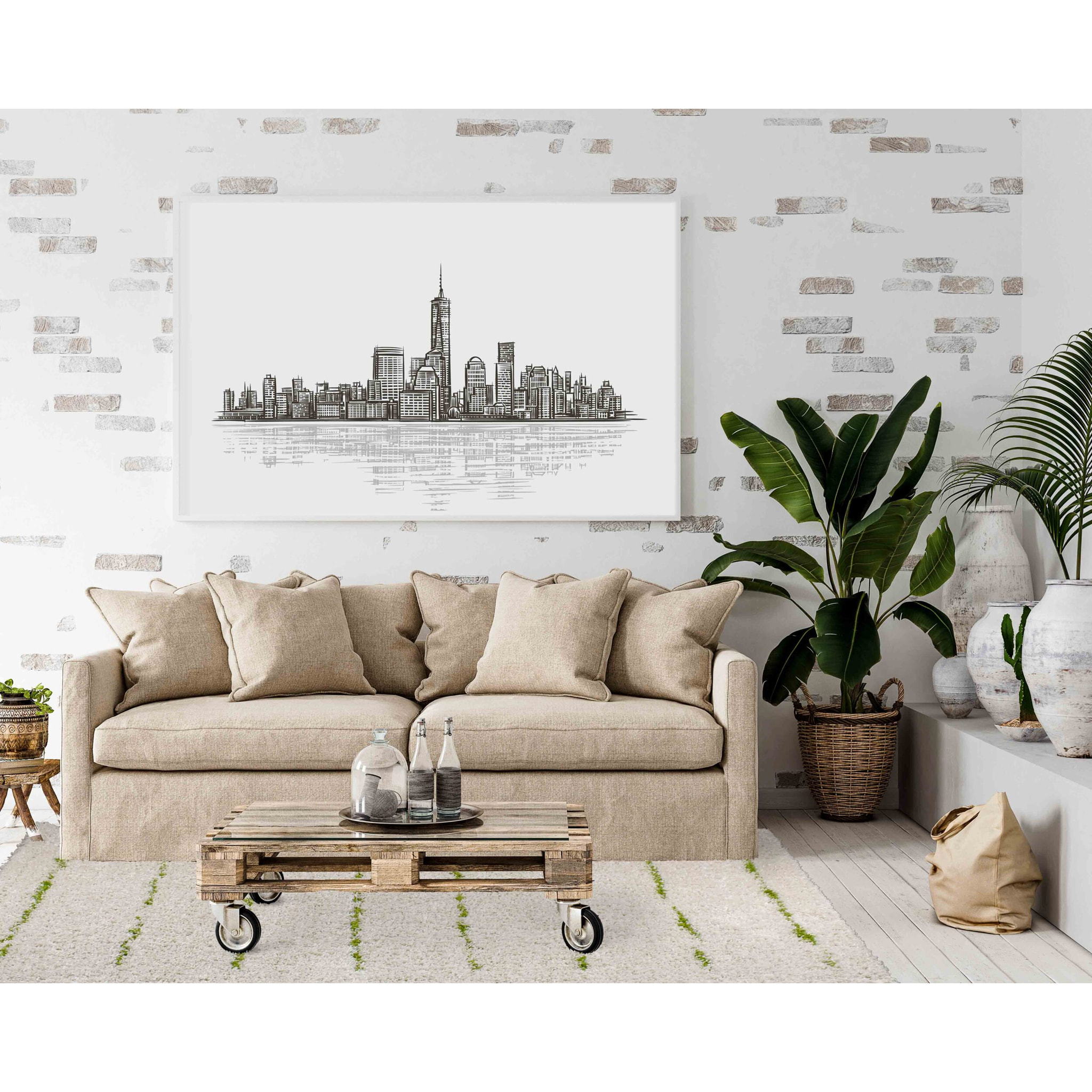 Terra - tapis shaggy de salon en laine artificielle vert prairie