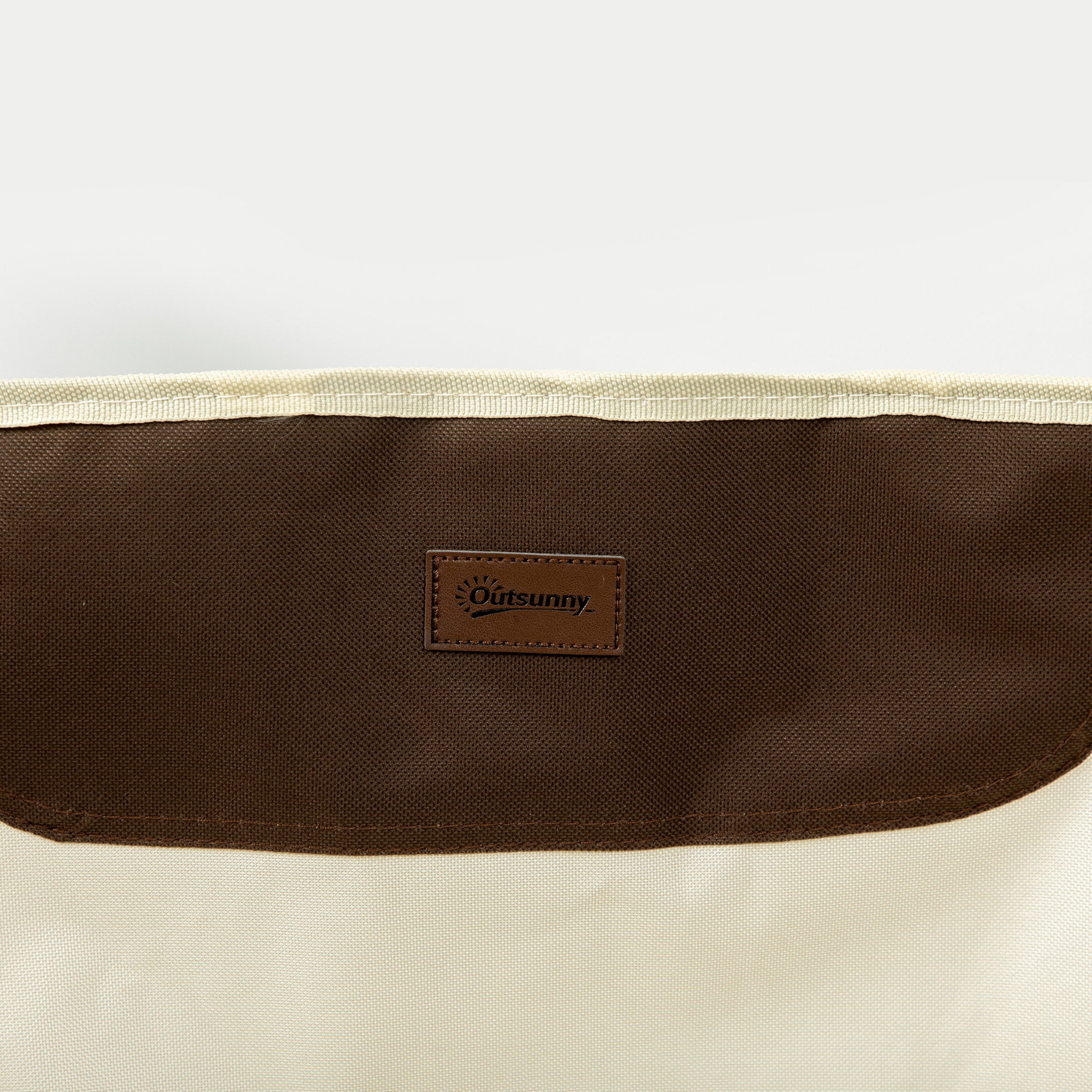 Chaise de camping pliable avec sac de transport et pochette de rangement acier oxford beige