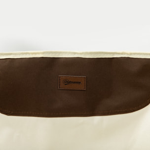 Chaise de camping pliable avec sac de transport et pochette de rangement acier oxford beige