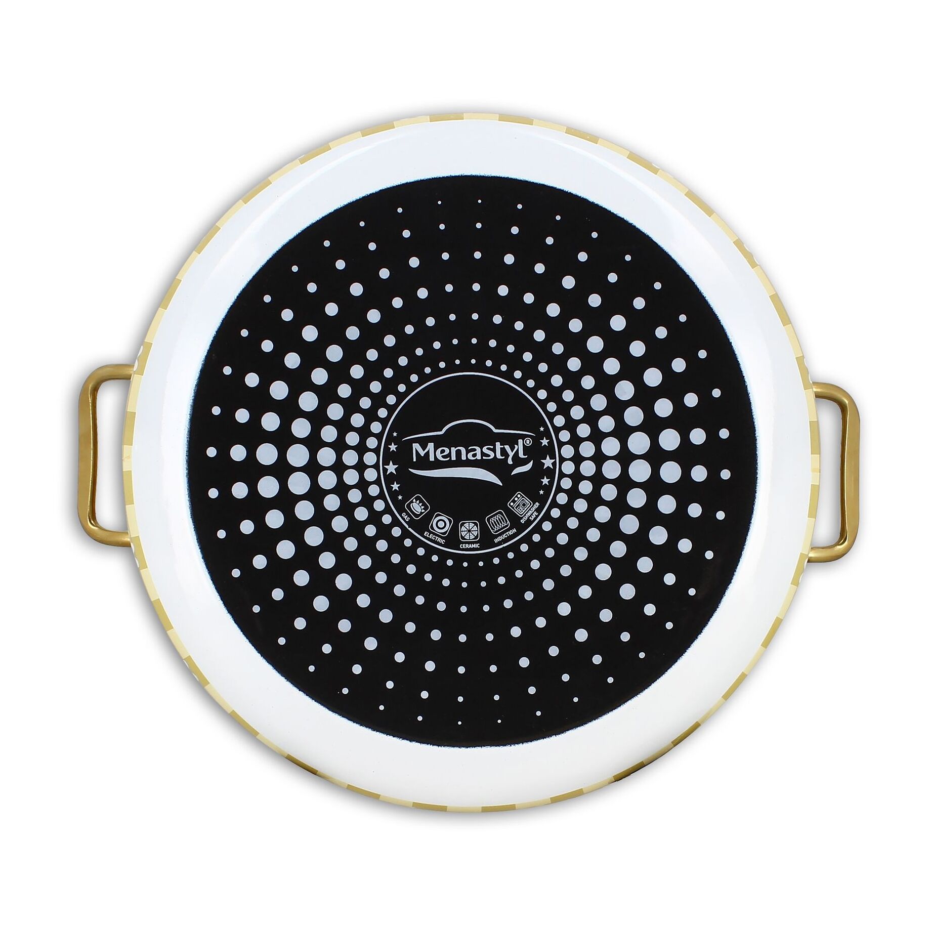 Marmite 24cm en acier émaillé avec motif margherite - tous feux DAISY
