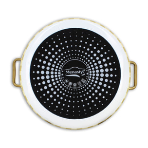 Marmite 24cm en acier émaillé avec motif margherite - tous feux DAISY