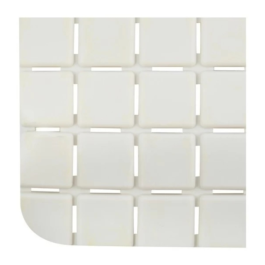 Tapis Fond de baignoire antidérapant Caoutchouc QUADRO 36x76cm Blanc MSV