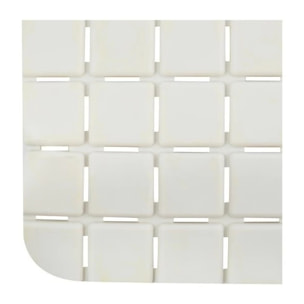 Tapis Fond de baignoire antidérapant Caoutchouc QUADRO 36x76cm Blanc MSV