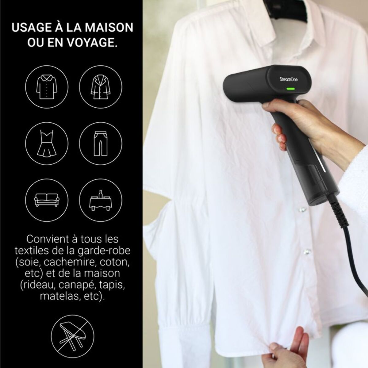 Défroisseur vapeur STEAMONE EUDTC75B + RP10