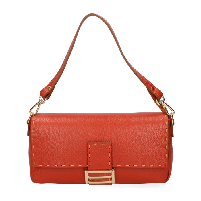 Borsa a spalla da Donna Wally in Vera Pelle Made in Italy 29x13x9 cm