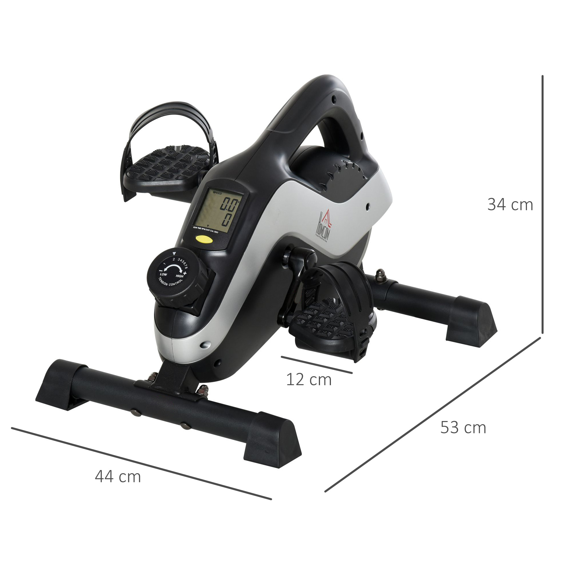 Mini vélo d'appartement 8 niveaux résistance magnétique écran LCD multifonction noir