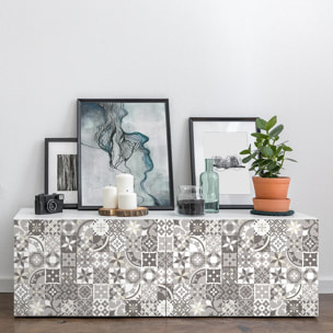 Sticker carrelage - Ambiance Sticker - 60 CARREAUX DE CIMENT MEUBLE AUTHENTIQUES VARMA - 20x20cm