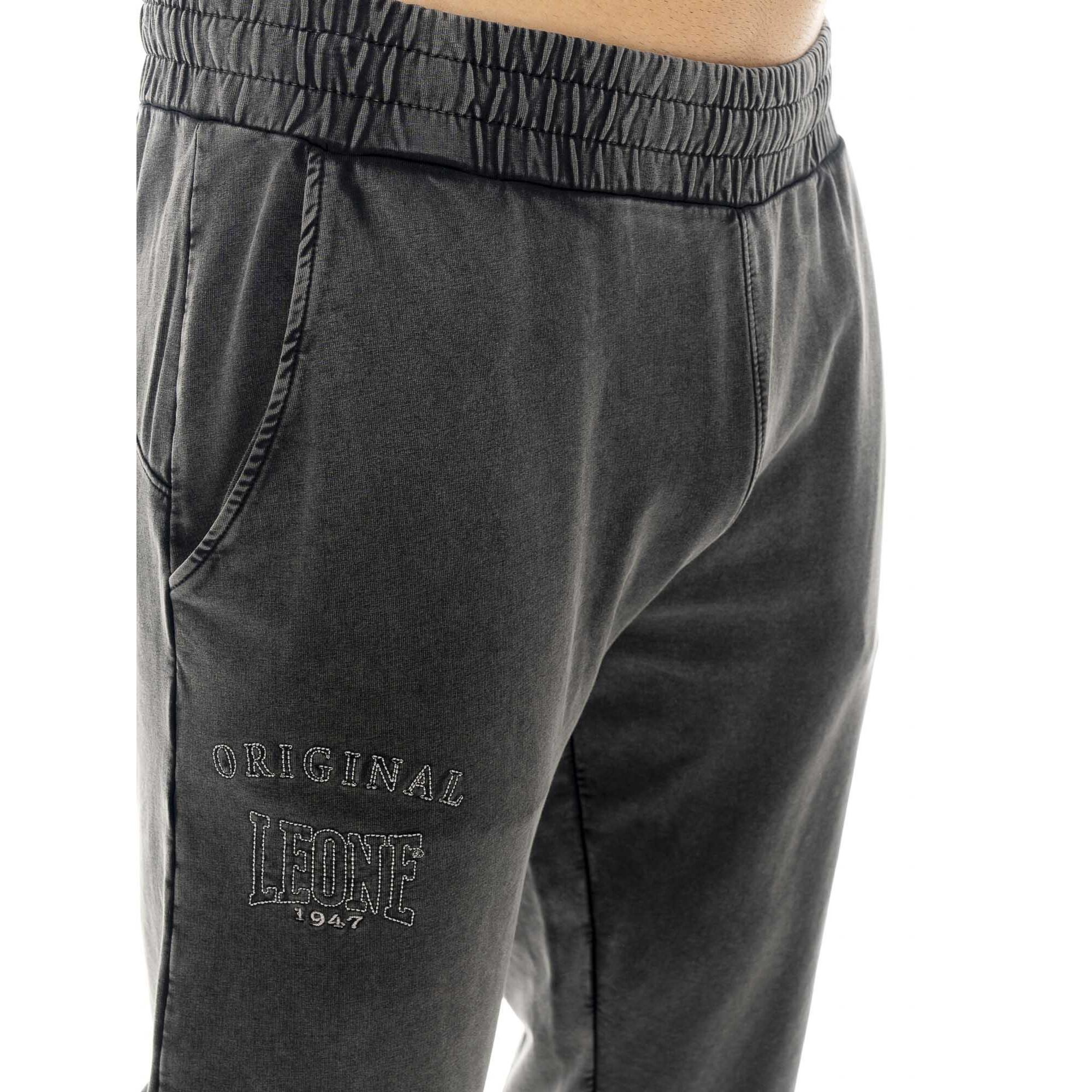 Pantalone da uomo non garzato in tessuto lavato Leone Old Wash