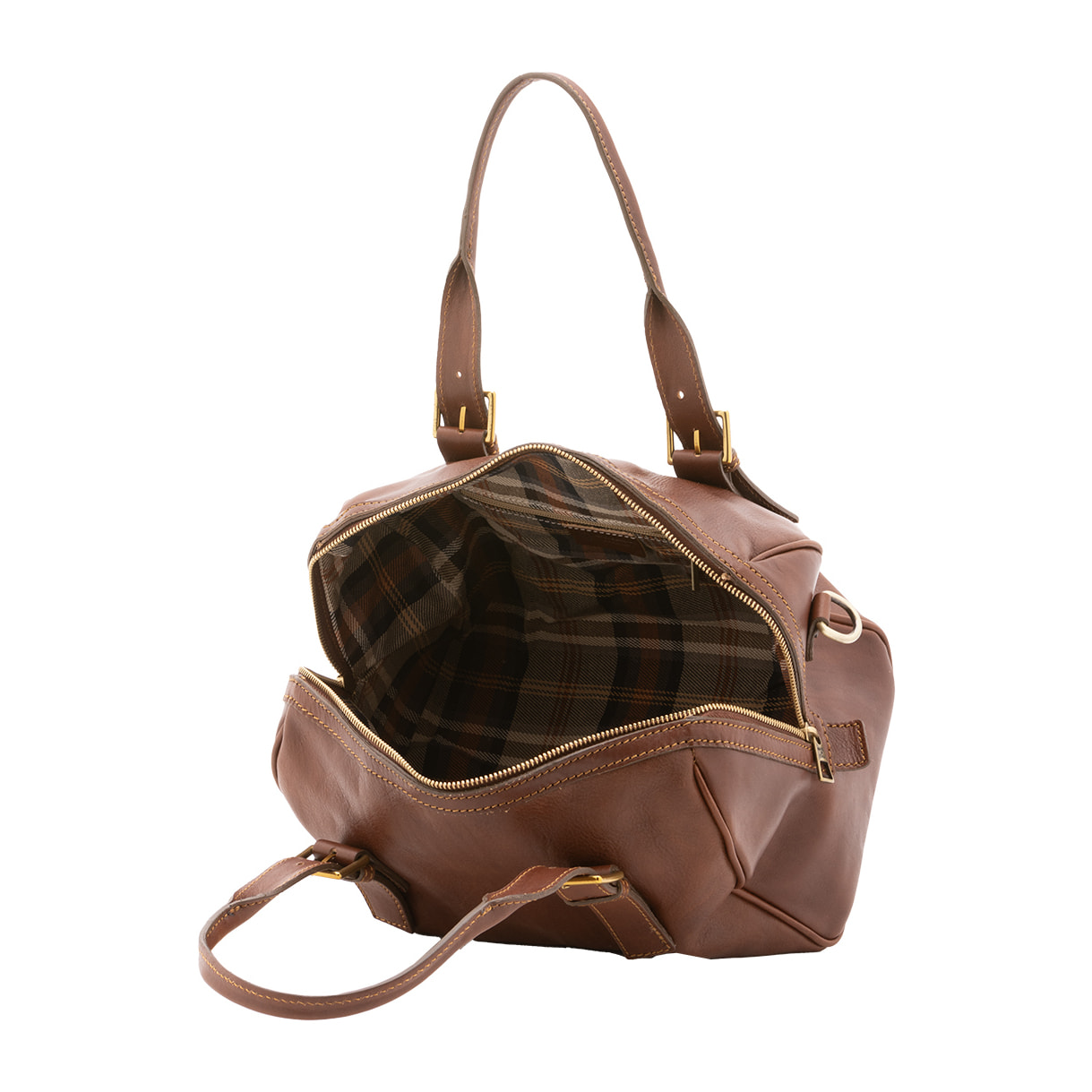 Borsa a bauletto  unisex In Vera pelle Made in Italy 29x27x13 cm