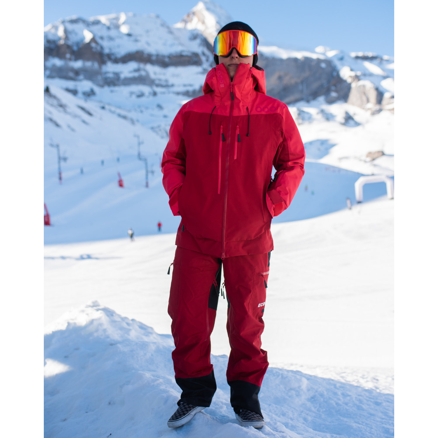 Pantalones para hombre ECOON ECOExplorer Pants Men - Rojo