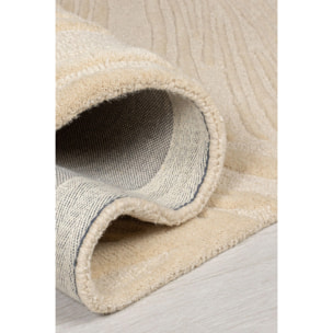 Tapis en laine de couloir FEUILLAGE Beige