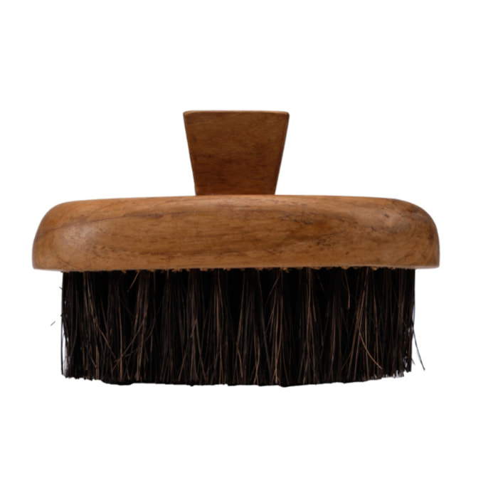 Brosse à main avec poignée en fibres de coco et bois de teck - LALO