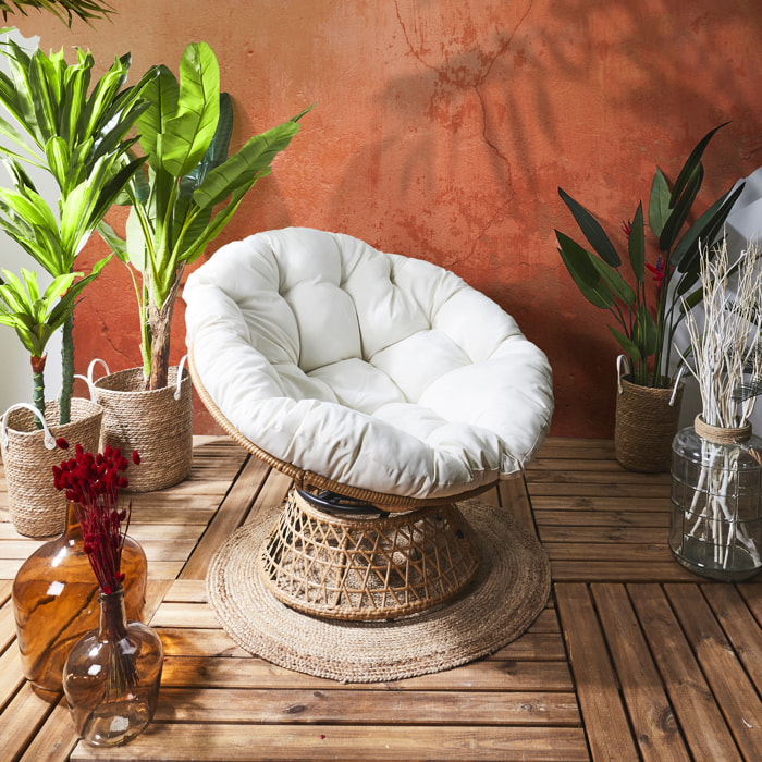 Fauteuil Cancun Coussin Blanc