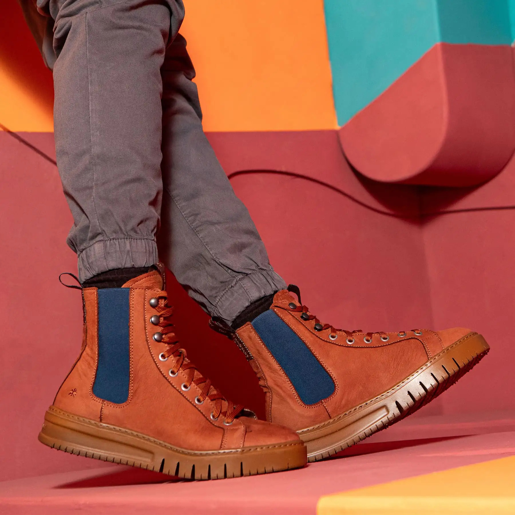 Botines 1779 NOBUCK KAKI-PISTACHO/BELLEVILLE color Kaki-pistacho