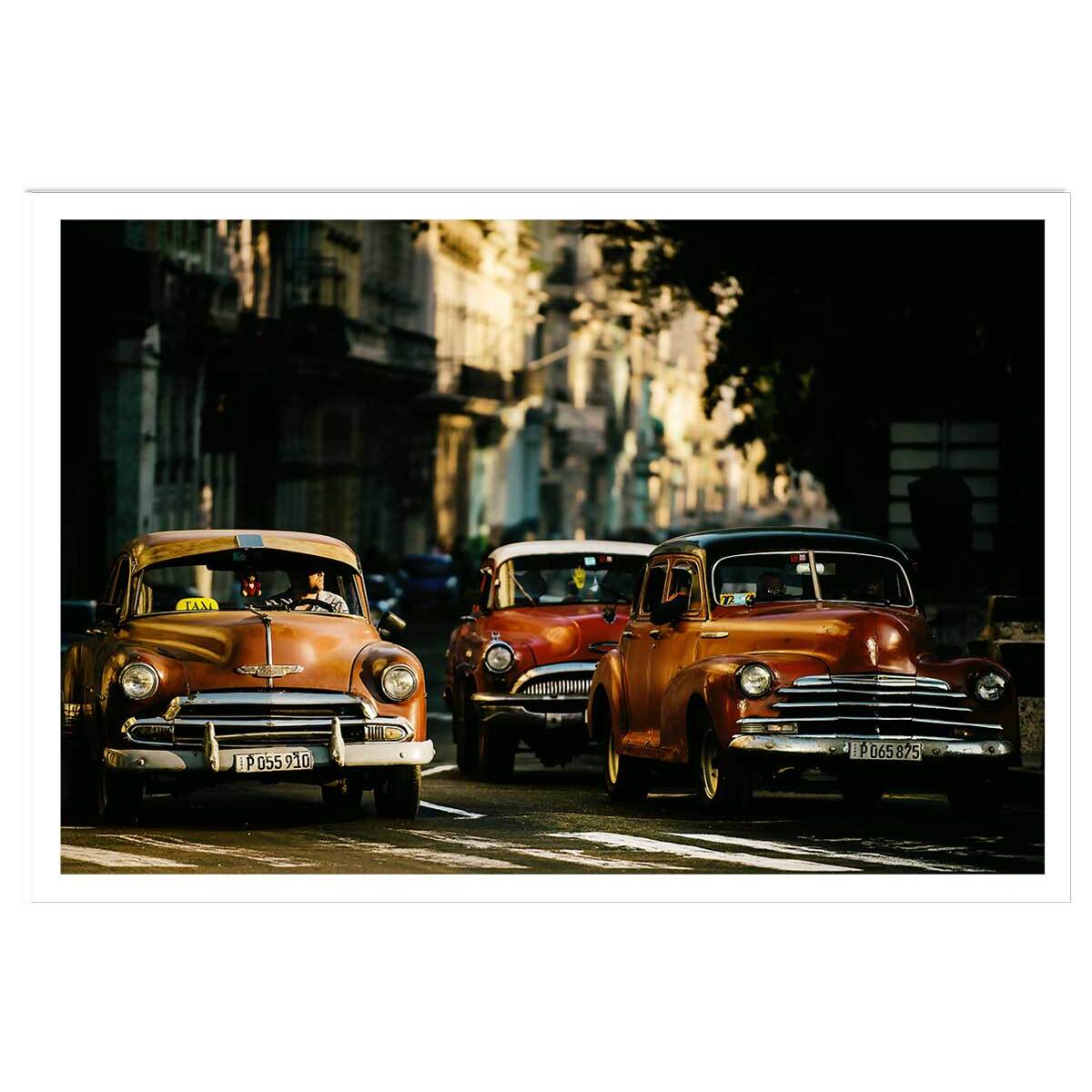 Affiche vintage taxi Affiche seule