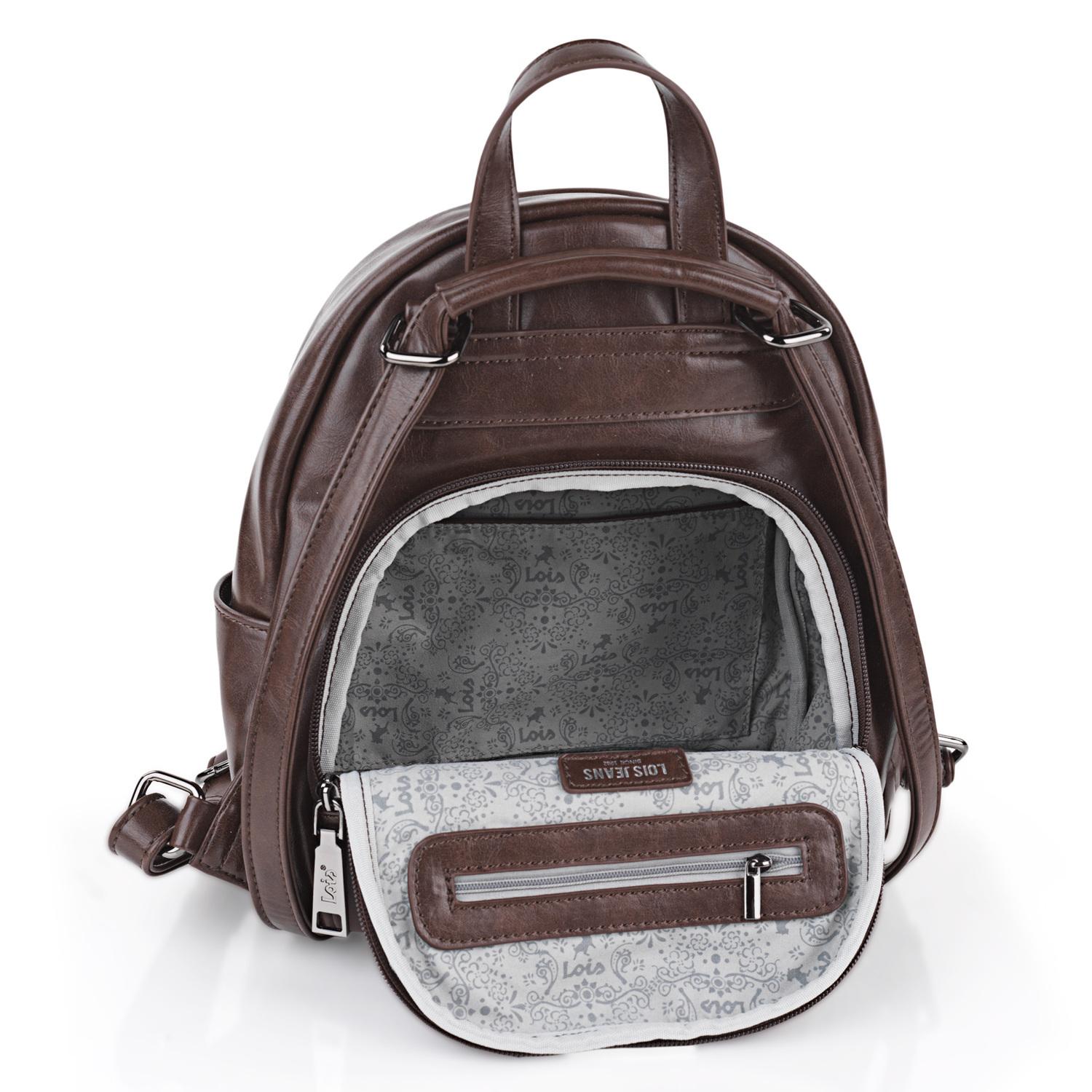 Bolso Mochila Mujer Lois Crossover Marron