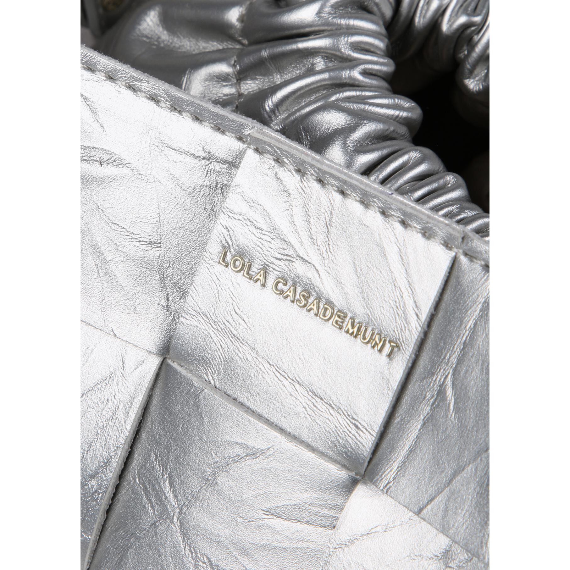 Borsa shopper intrecciata con texture