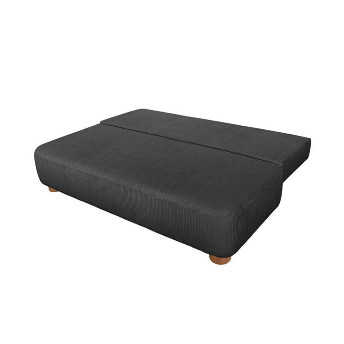 Banquette convertible 3 places velours côtelé avec coffre SELMA