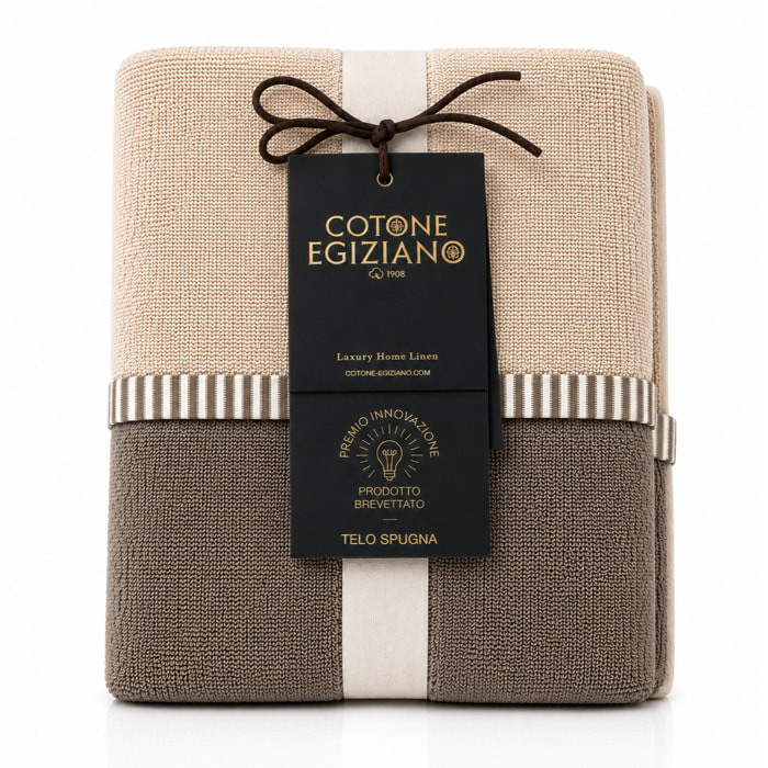 COTONE EGIZIANO Telo bagno Reverse in cotone egiziano 550 gr_Cream