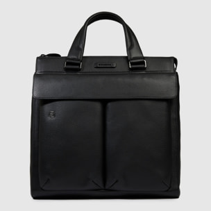 Piquadro Tote bag in pelle porta pc con protezione antiurto e tasca per AirTag® o CONNEQU 4.0