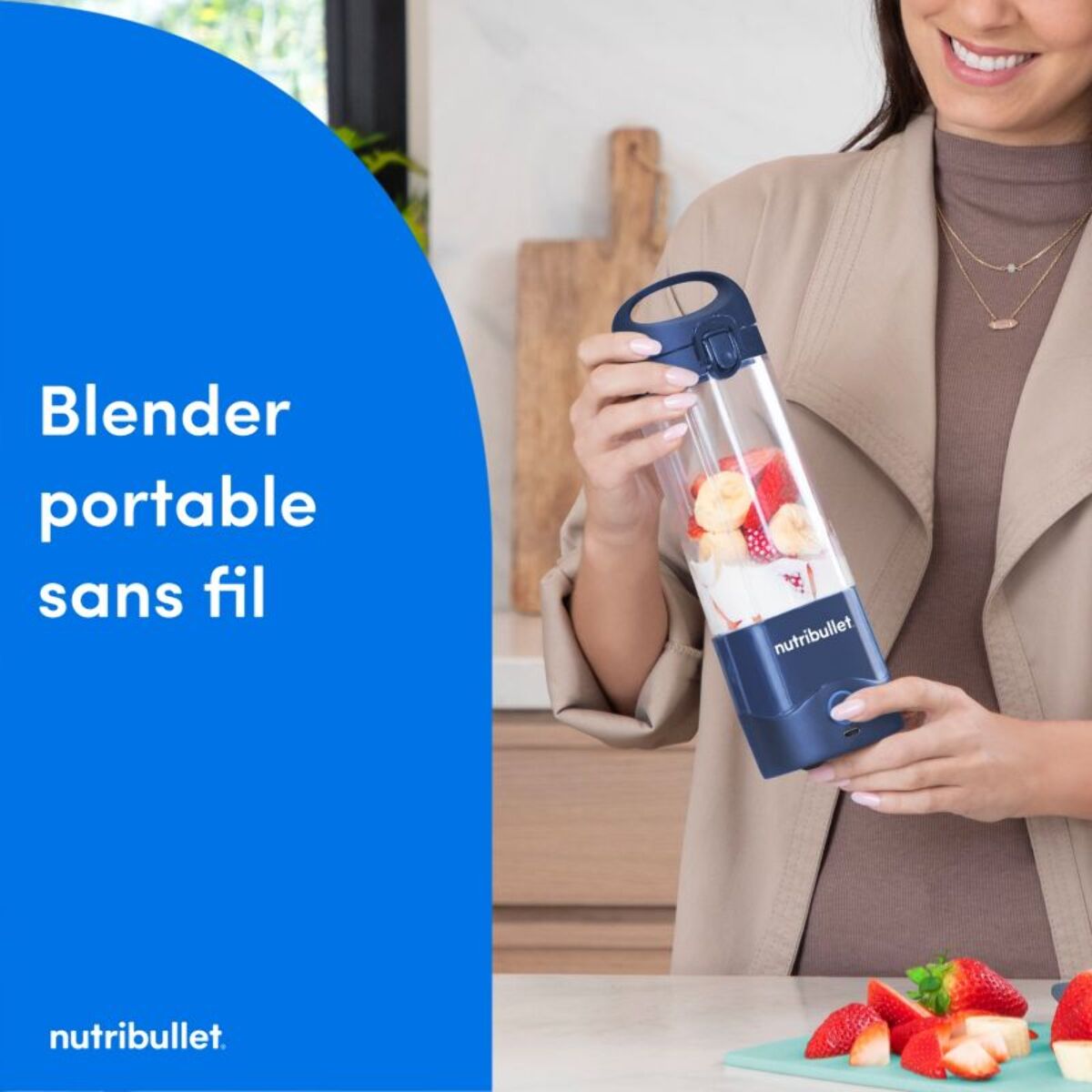 Blender NUTRIBULLET NBP003NBL Portable bleu