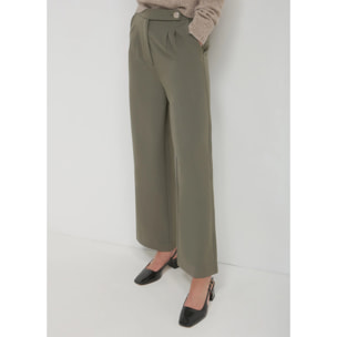 Pantalone lungo bottone oro