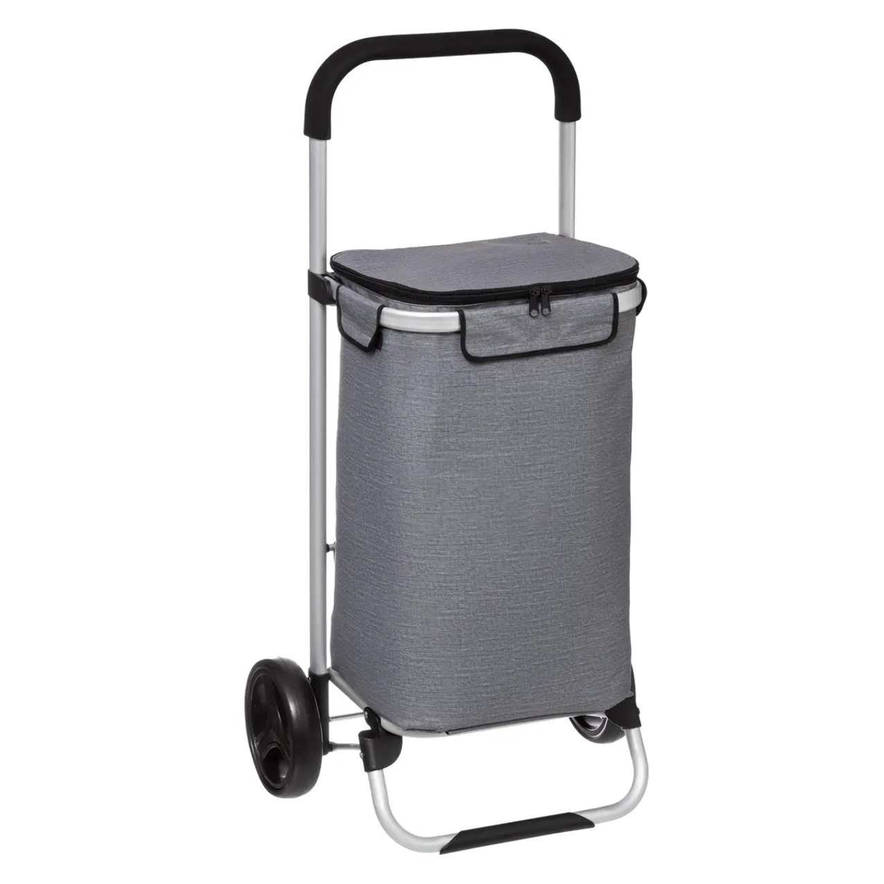 Chariot de courses isotherme gris