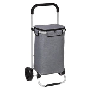 Chariot de courses isotherme gris