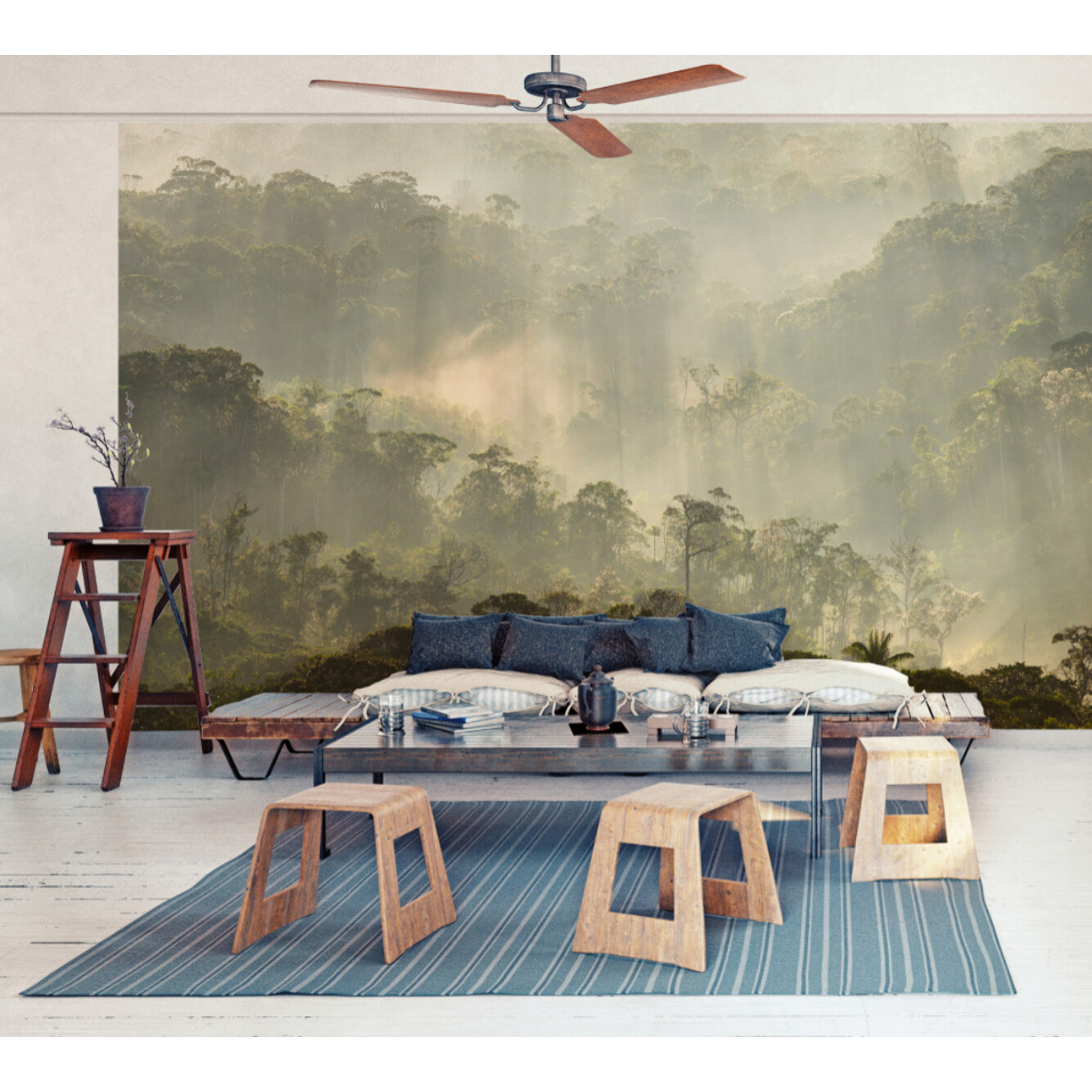 Papier peint panoramique Misty Forest -