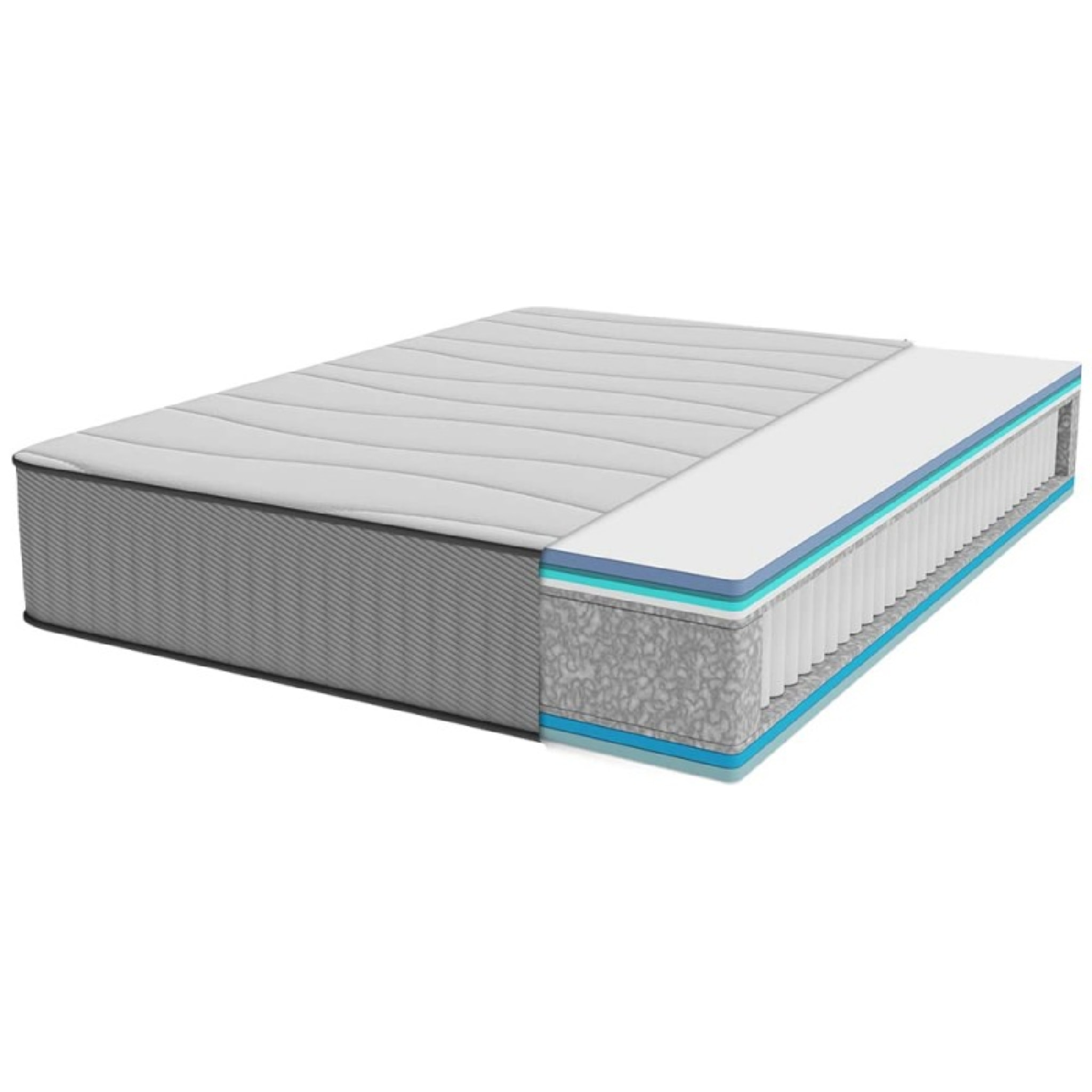 Cecotec Colchón Híbrido Flow 6990 Hybrid 160x190. Multicapa, Núcleo de Muelles E