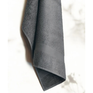 Set 3 asciugamano spugna cotone 100% Made in Italy. Ospite + Salvietta + Telo. Colore GRIGIO SCURO
