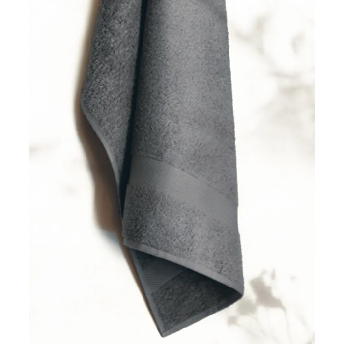 Set 3 asciugamano spugna cotone 100% Made in Italy. Ospite + Salvietta + Telo. Colore GRIGIO SCURO