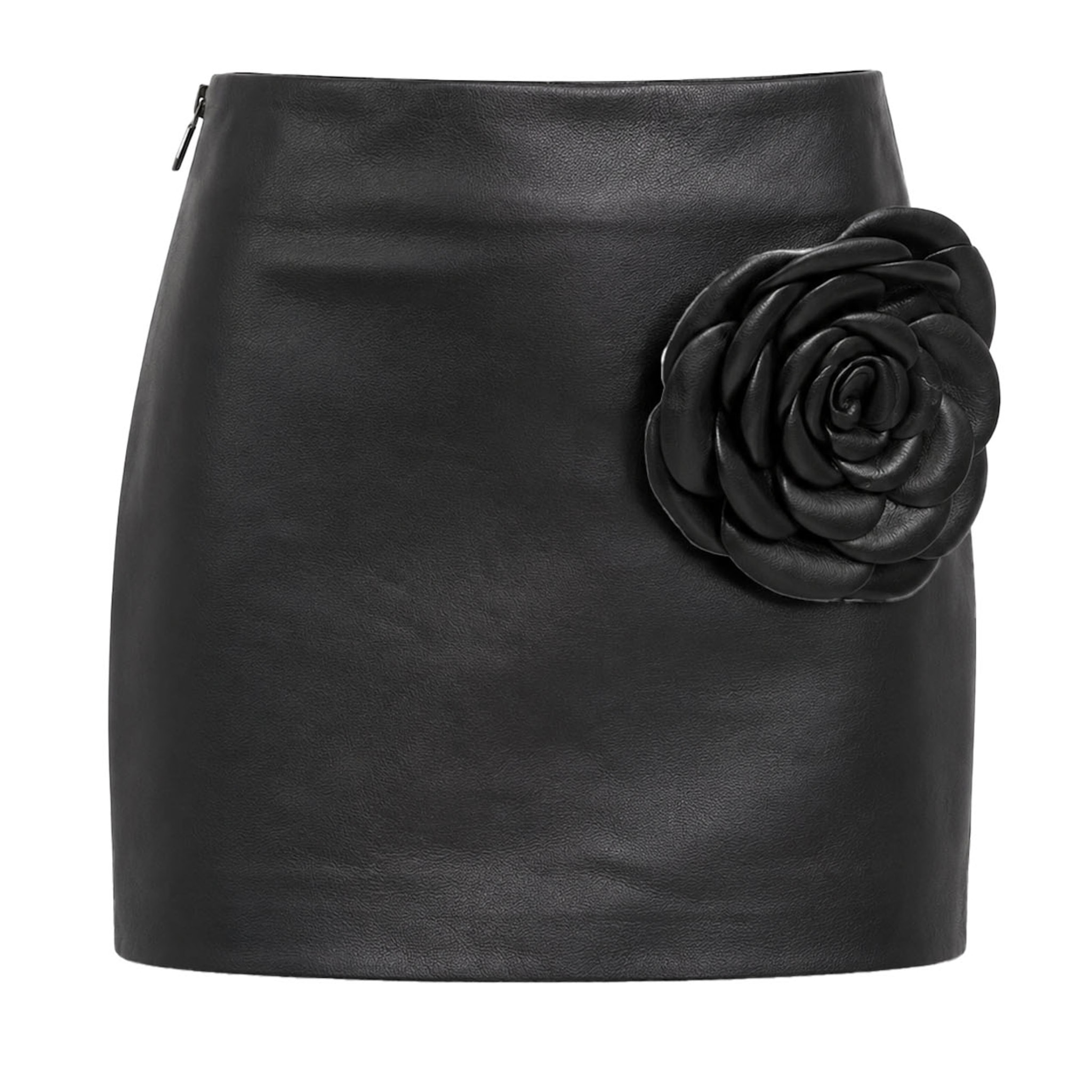 PHILIPP PLEIN Minifalda de cuero FLOWER