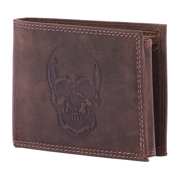 Portafoglio  da uomo In Vera pelle Made in Italy 9,5x12,5x2,5 cm