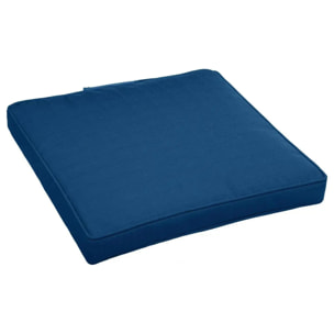 Galette de chaise 4 points Korai Bleu indigo