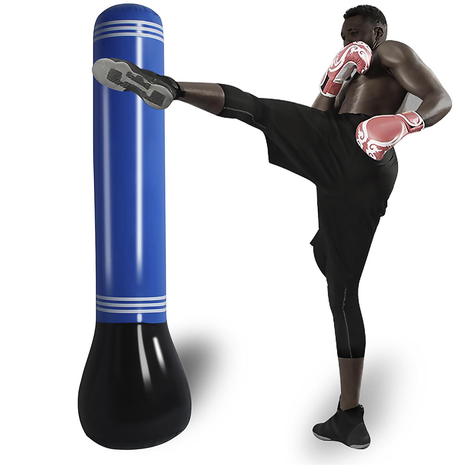 Punching ball hinchable, practica karate, boxeo. 160cm. Color aleatorio, incluye 1 unidad.