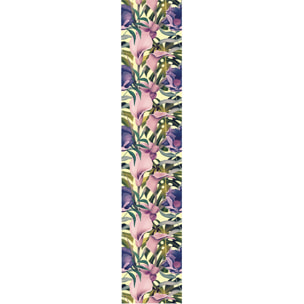 Papier peint intissé pré-encollé - TROPICAL FLEURS ROSES ET VIOLETTES - 1 rouleau