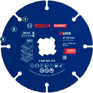 Disque à tronçonner carbure mulit-matériaux Diam 125 mm - BOSCH Expert - 2608902375