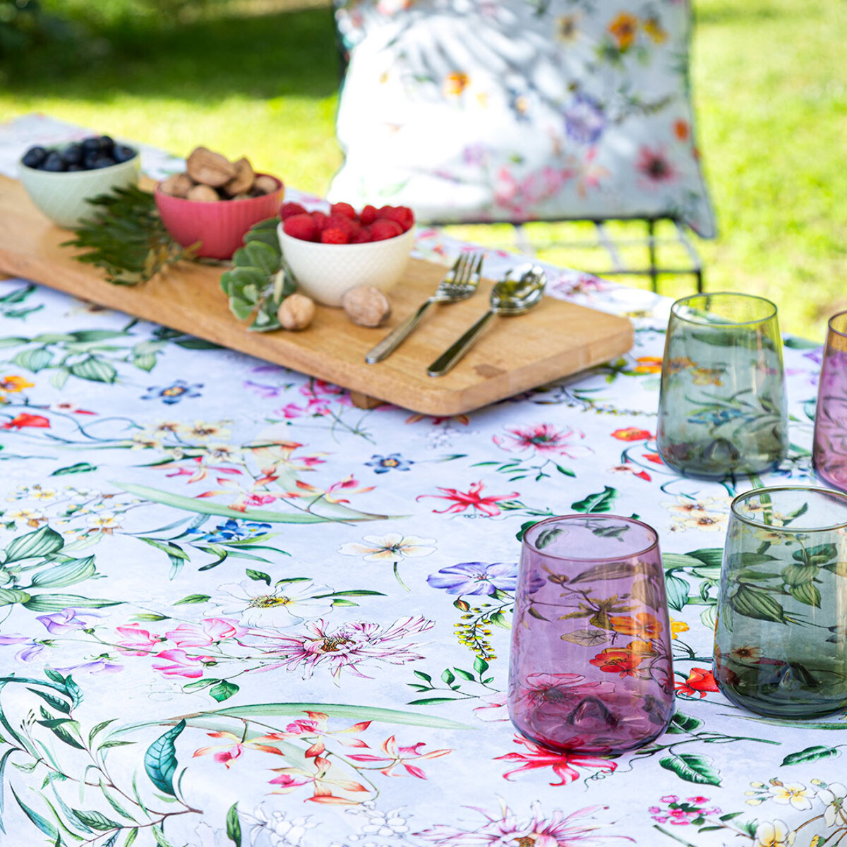 Nappe enduite anti-taches en coton MAGGIO - plusieurs tailles disponibles -