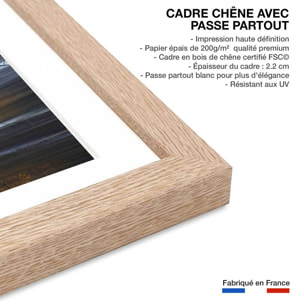 Affiche paysage Rideau d'automne Affiche sous cadre bois