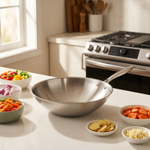 Wok en inox 18/10 Triply Fackelmann Vita3