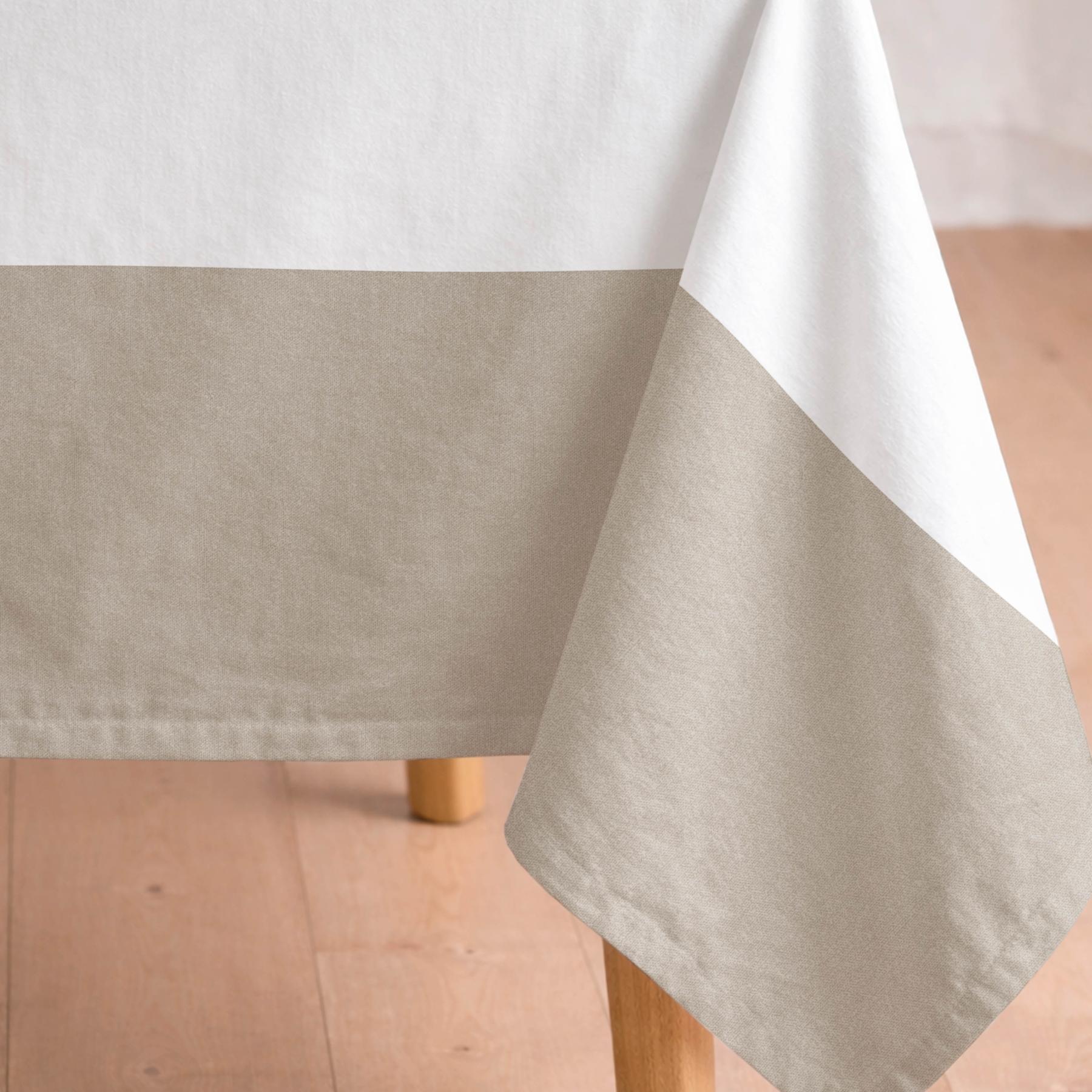 Nappe anti-taches LYON BEIGE - en 100 % coton