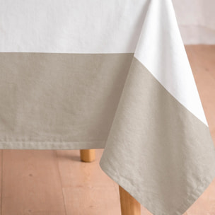 Nappe anti-taches LYON BEIGE - en 100 % coton