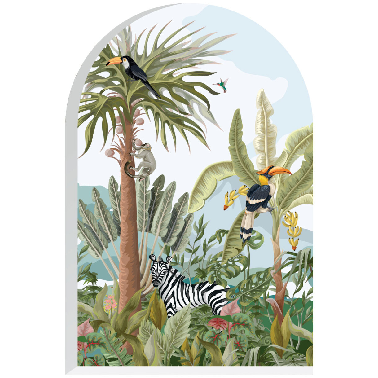 Papier peint intissé pré-encollé fresques géantes - ARCHE OASIS TROPICAL