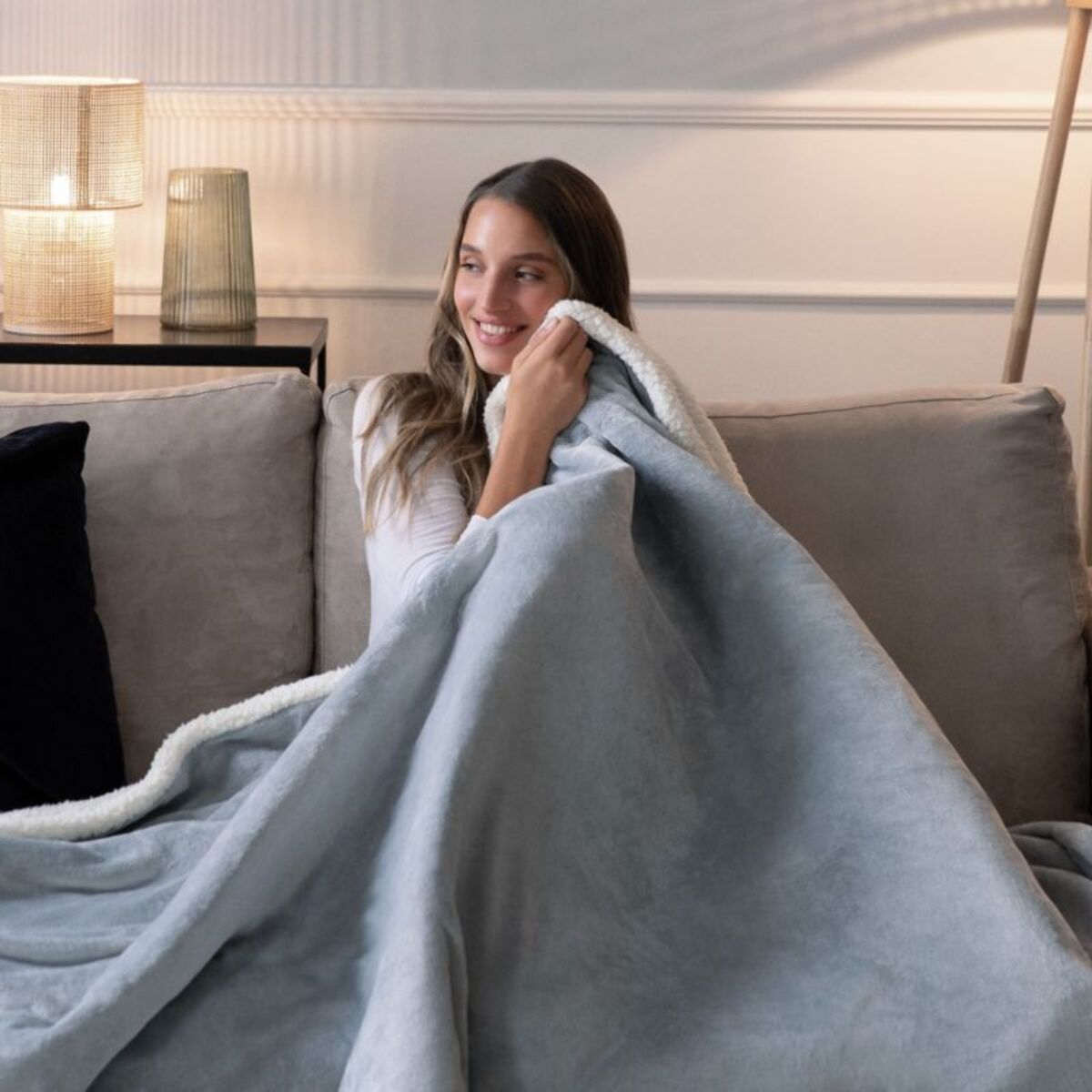 Couverture chauffante DREAMLAND PYJAMA DAYS SHERPA ET VELOURS 6T 160X120