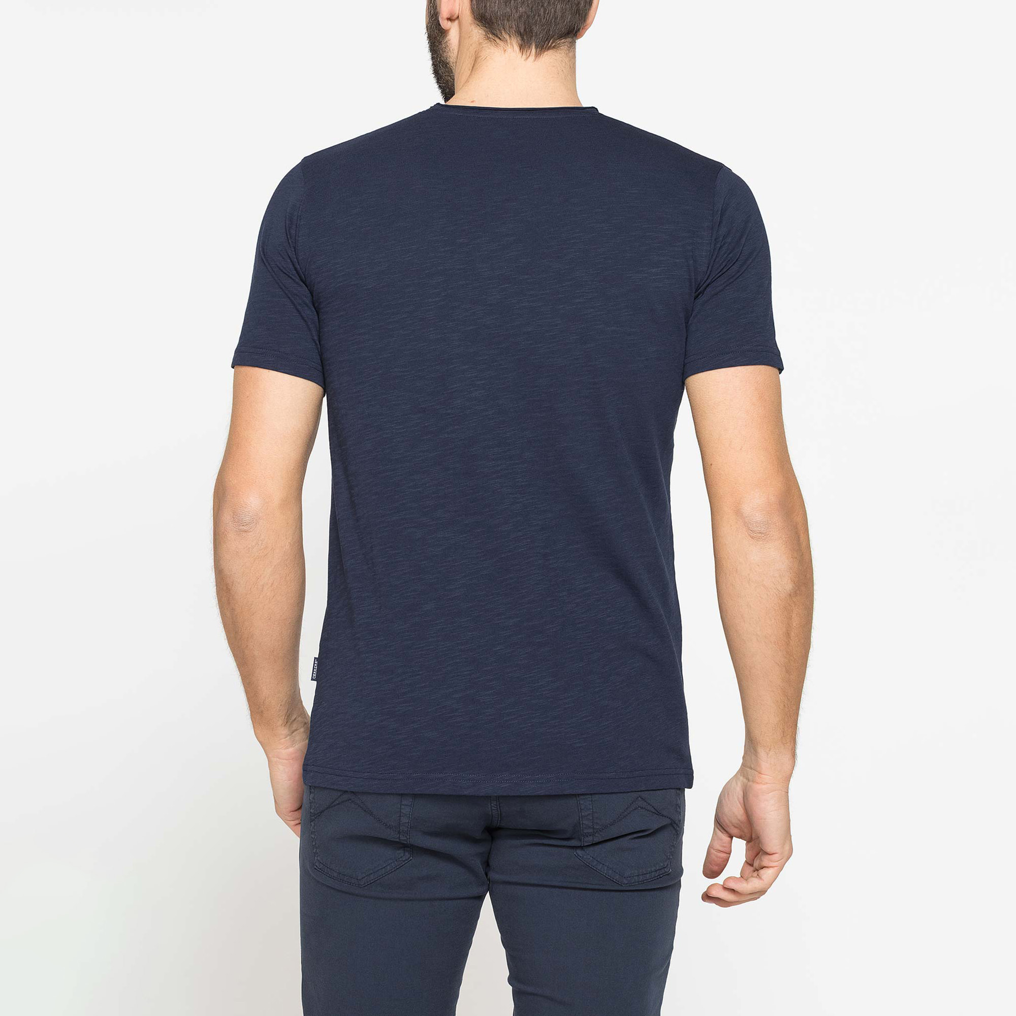 T-SHIRT ESTIVA CON TASCHINO IN COTONE FIAMMATO