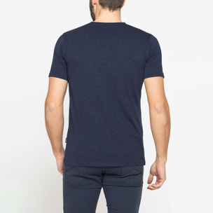 T-SHIRT ESTIVA CON TASCHINO IN COTONE FIAMMATO