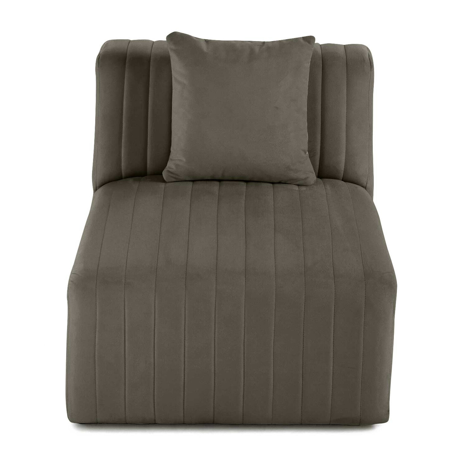 Nova - module d'assise sans accoudoirs - en velours - Gris